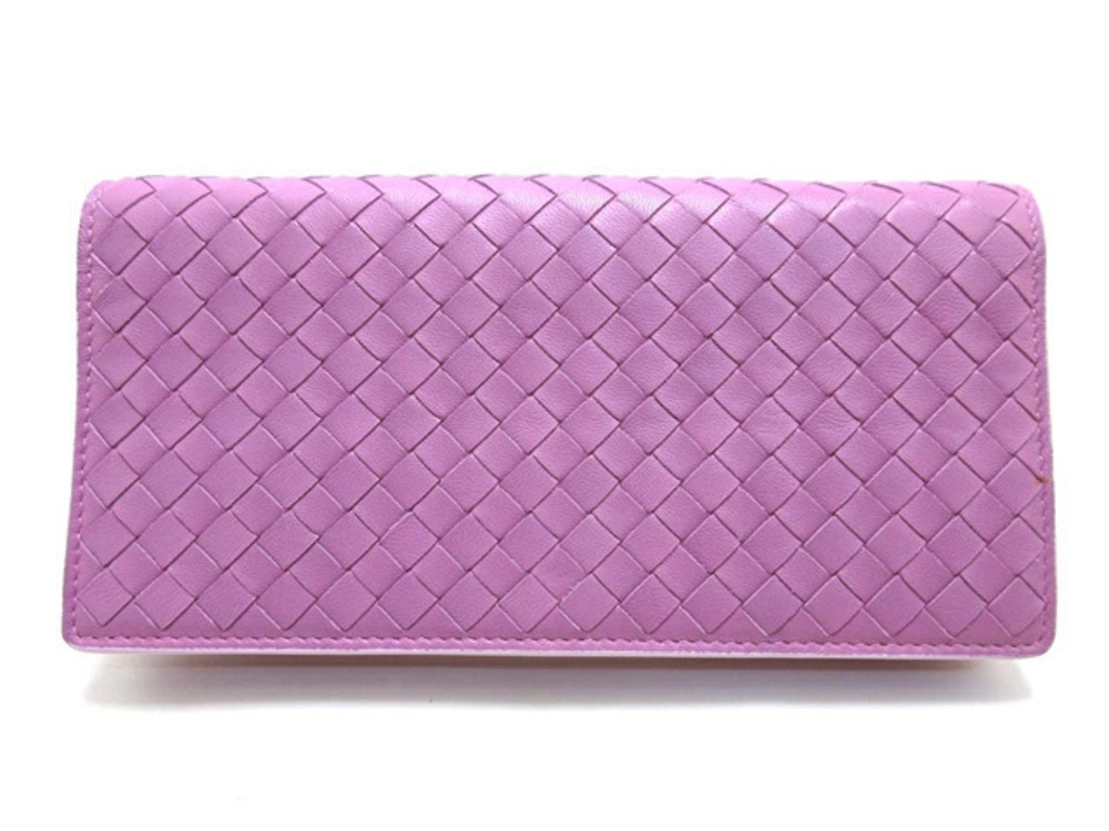 BOTTEGA VENETA Shoulder Bag Chain Wallet Intrecciato Purple Pink